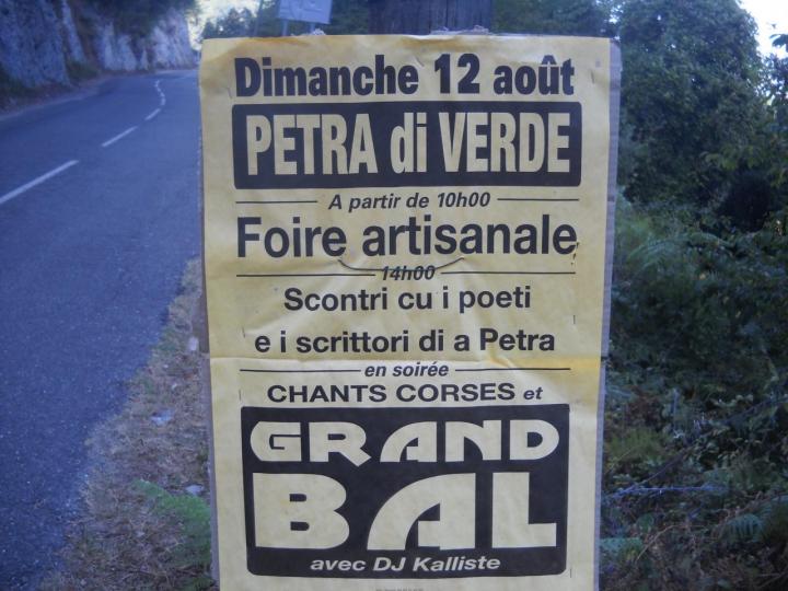 Affiche de la foire de Pietra di Verde - 12 août 2012