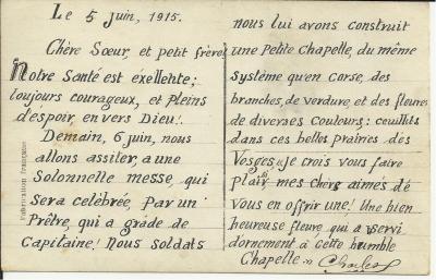 05 juin 1915 - Charles Valery à Anne-Catherine