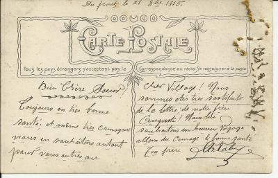 21 octobre 1915 - Charles Valery à Anne-Catherine