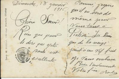 5 janvier 1916 - Charles Valery à Anne-Catherine