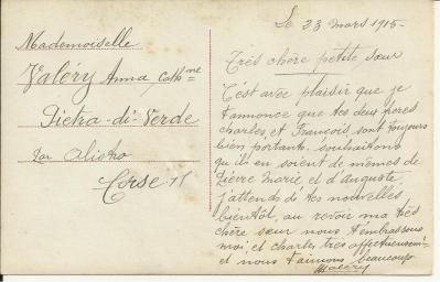 23 mars 1915 - Pierre-François Valery à Anne-Catherine